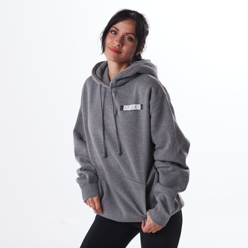 Esporta Logo Heavyweight Hoodie – Gunmetal Heather