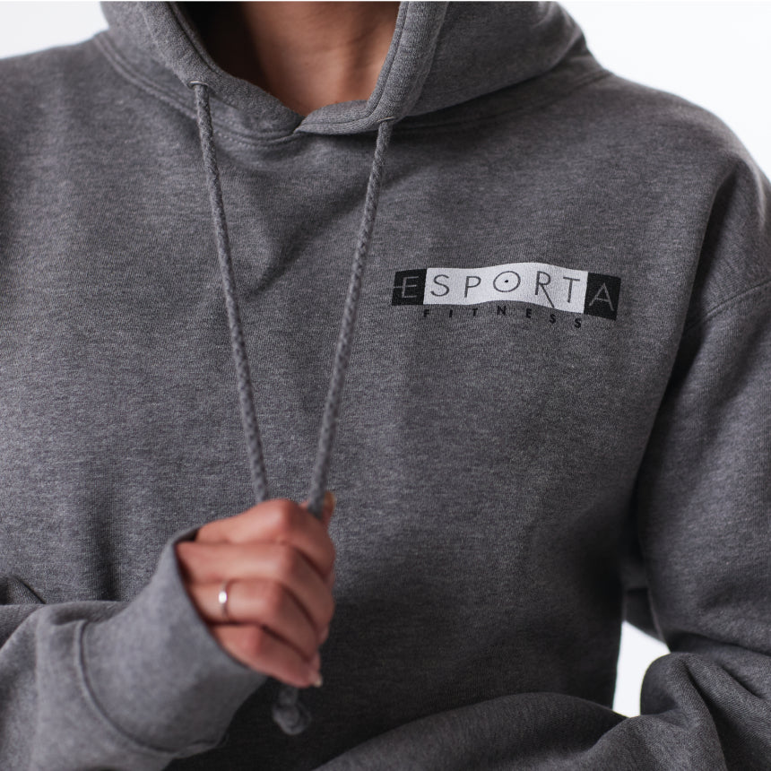 Esporta Logo Heavyweight Hoodie – Gunmetal Heather